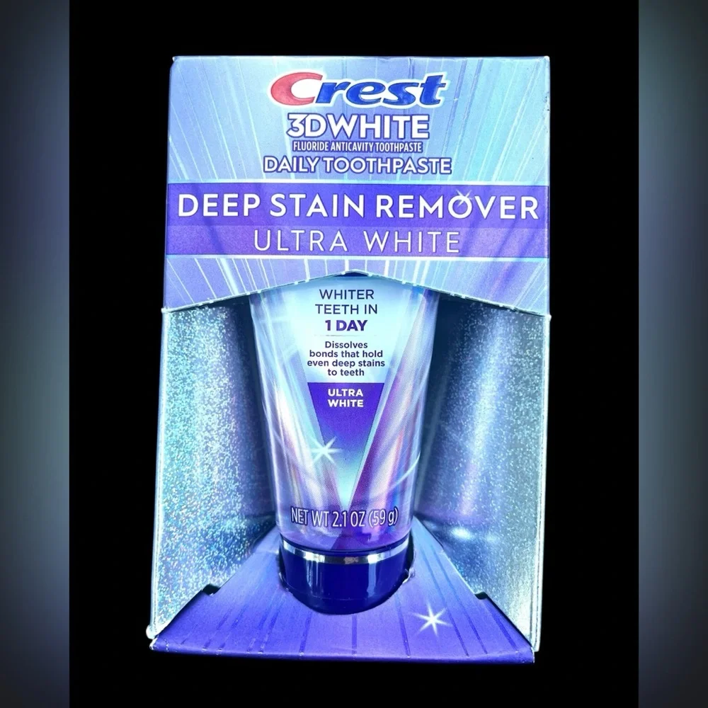 Crest 3D White Deep Stain Remover Ultra White Toothpaste NIB - Picture 2 of 3